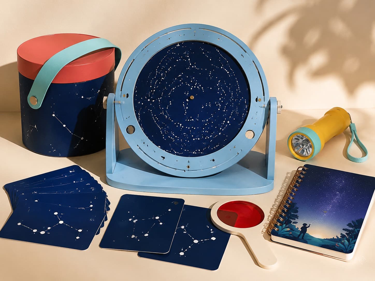 Stargazer Starter Set educational science kit arranged on a studio table